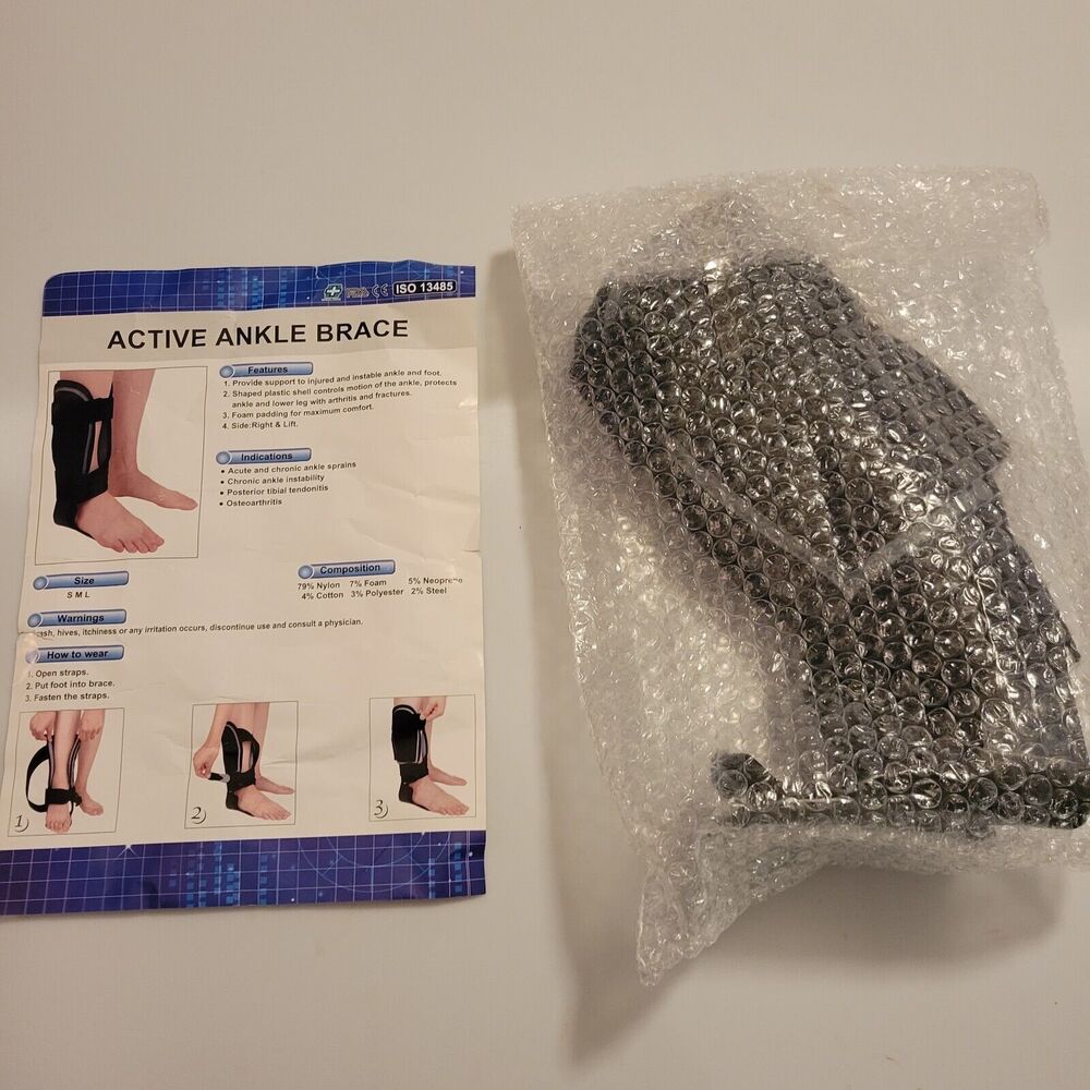 Active Ankle Brace  Medium Lace Up & Strap Multi Sport